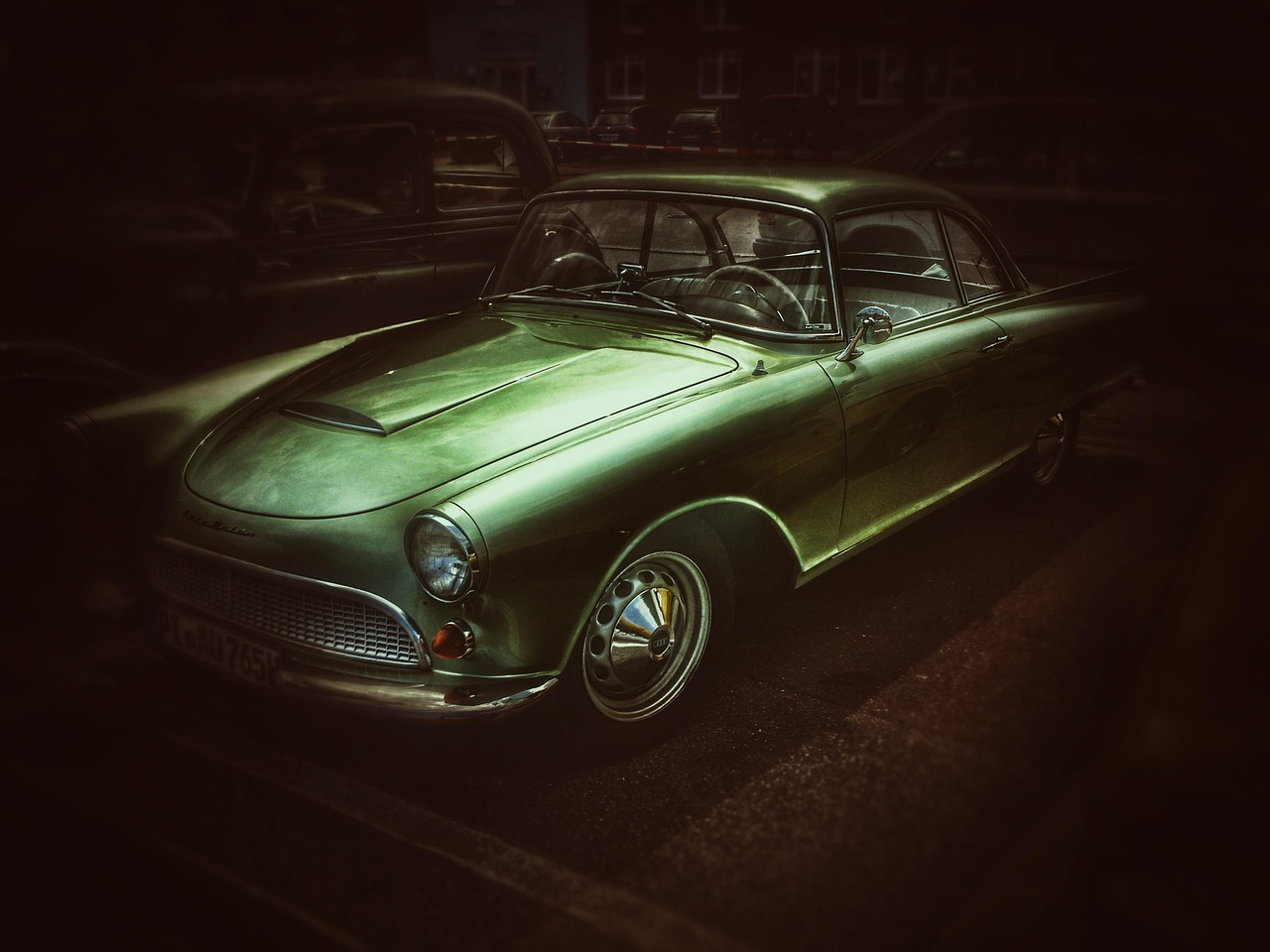 Car, green, oldtimer — Driving Without The Wires