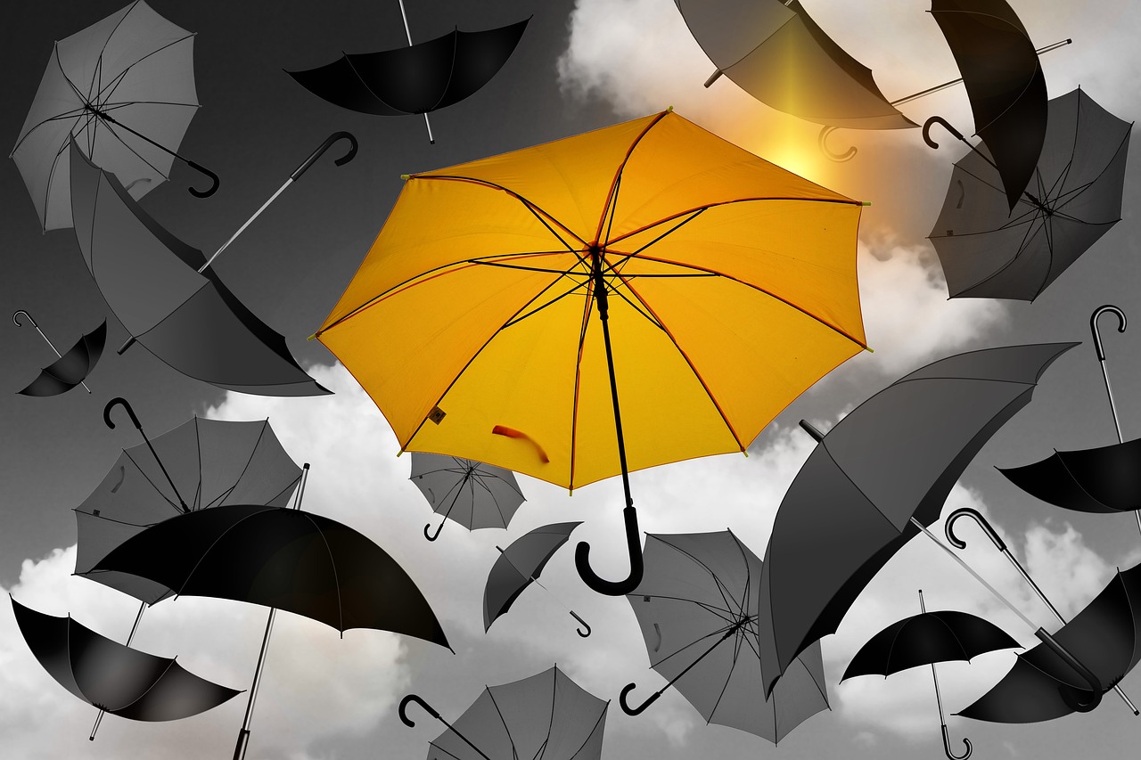 Umbrella, yellow, black — The Advantages of Online Gambling