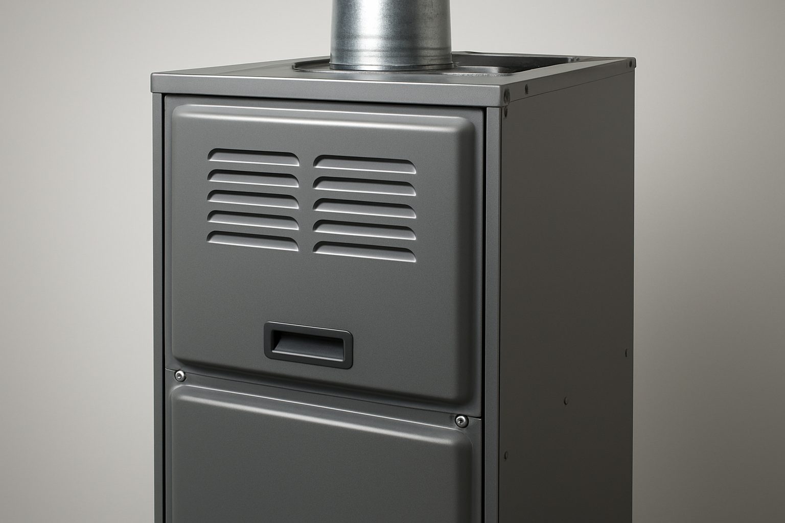 A close-up view of a furnace ready for winter use.